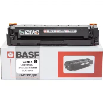 Картридж тон. BASF для HP CLJ M255, MFP M282/M283 аналог W2210A Black (BASF-KT-W2210A-WOC) без чіпа