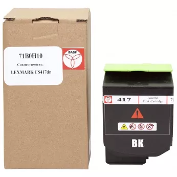 Картридж тон. BASF для Lexmark CS417dn аналог 71B0H10 Black ( 3000 ст.) (BASF-KT-71B0H10)