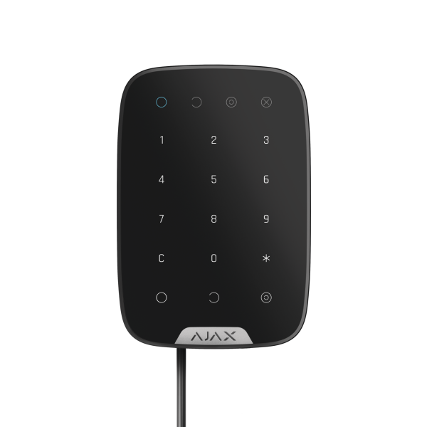 Дротова сенсорна клавіатура Ajax KeyPad Fibra Black