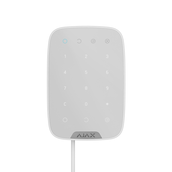 Дротова сенсорна клавіатура Ajax KeyPad Fibra White