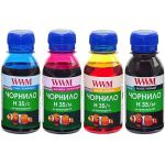 Комплект чорнил WWM для HP №21/121/131 4х100г BP/C/M/Y Пігментне/Водорозчинне (H35SET-2) для СНПЧ