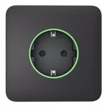 Розумна вбудована розетка з функцією моніторингу споживання електроенергії Ajax Outlet [type F] Jeweller Graphite