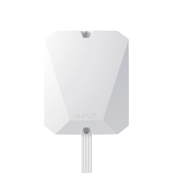 Гибридная централь системы безопасности Ajax FIBRA Hub Hybrid (4G) белая
