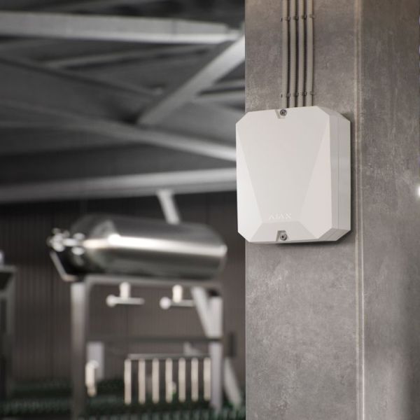 Гибридная централь системы безопасности Ajax FIBRA Hub Hybrid (4G) белая