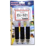 Заправний набір WWM для Canon CLI-521 (3 x 20мл) 3шт x 20мл Black водорозчинне (IR3.C11/B)