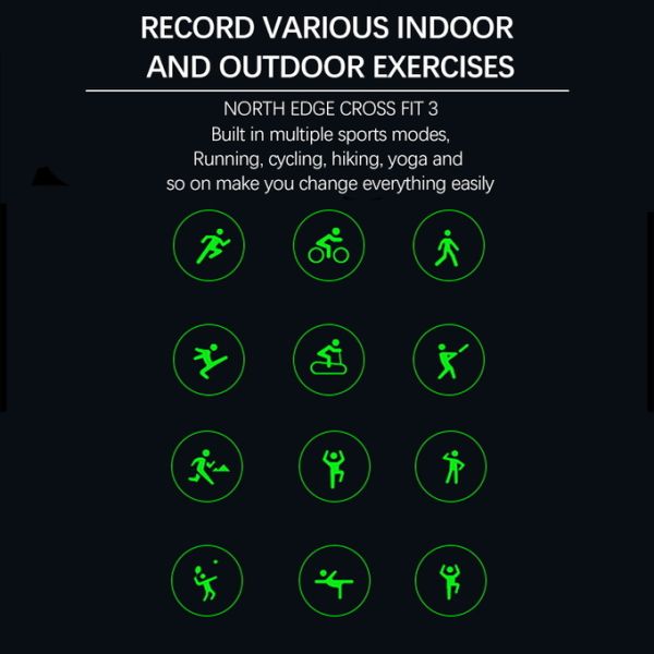 North Edge CrossFit GPS Black с компасом