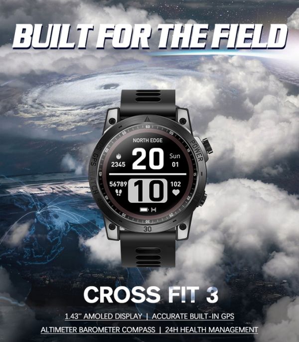 North Edge CrossFit GPS Black с компасом