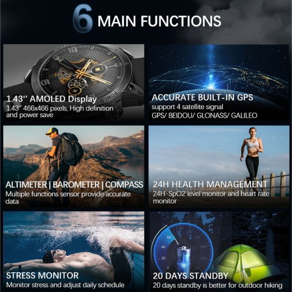 North Edge CrossFit GPS Black с компасом