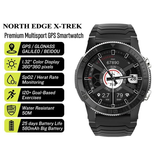 North Edge XTrek Black з компасом