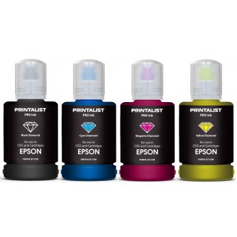 Комплект чорнил PRINTALIST для Epson 4х140г B/C/M/Y водорозчинне (PL-INK-EPSON-SET4)