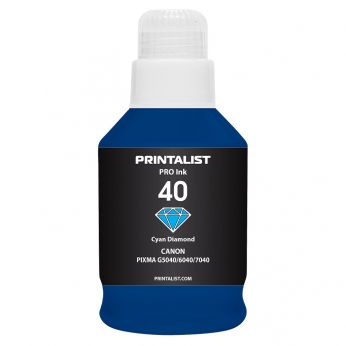 Чорнило PRINTALIST GI-40 для Canon G5040/G6040 190г Cyan водорозчинне (PL40C)