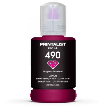 Чорнило PRINTALIST GI-490 для Canon G1400/G2400/G3400 140г Magenta водорозчинне (PL490M)