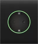 Центральна панель для вбудованої розетки Ajax СenterCover (smart) Black