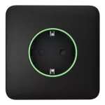 Розумна вбудована розетка з функцією моніторингу споживання електроенергії Ajax Outlet [type F] Jeweller Black