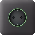 Передня панель для вбудованої розетки Ajax SoloCover (smart) Graphite