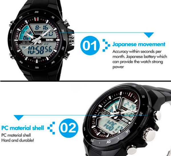 Skmei Shark Black 1016