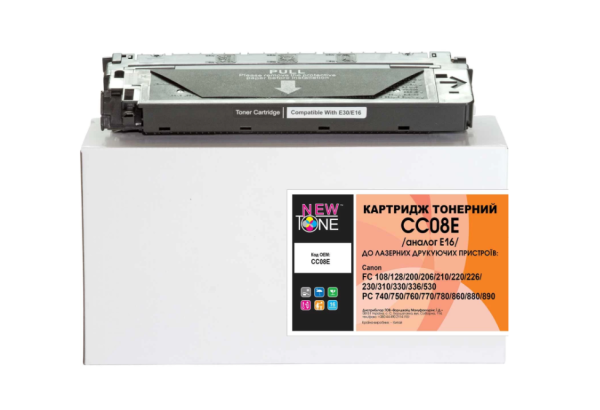 Картридж тон. NEWTONE для Canon FC-128/230/310/330 аналог E16 Black (3000 ст.) (CC08E)