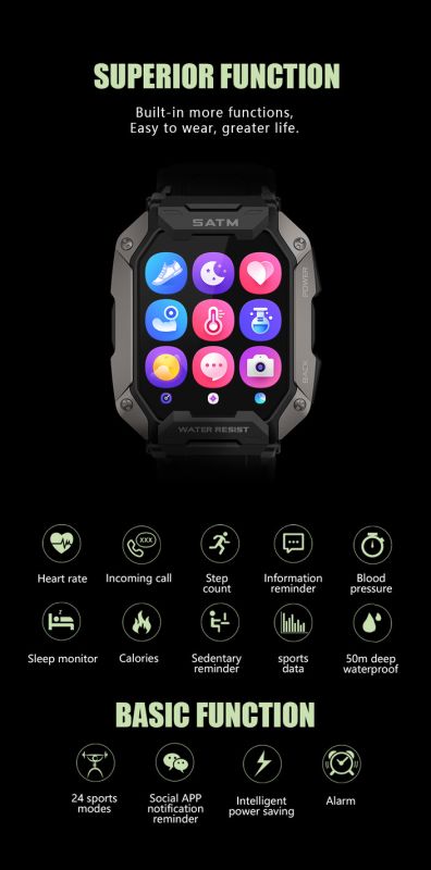 Smart UWatch Military