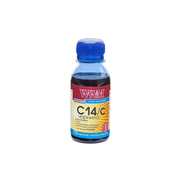 Чернило WWM для Canon CLI-451C/CLI-471C 100г Cyan водорастворимый (C14/C-1)