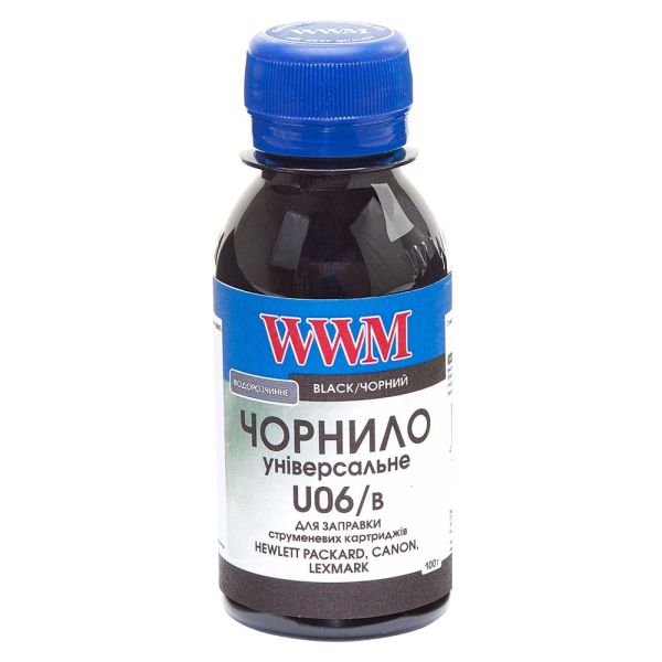 Чорнило WWM для Canon/HP/Lexmark 100г Black водорозчинне (U06/B-2)