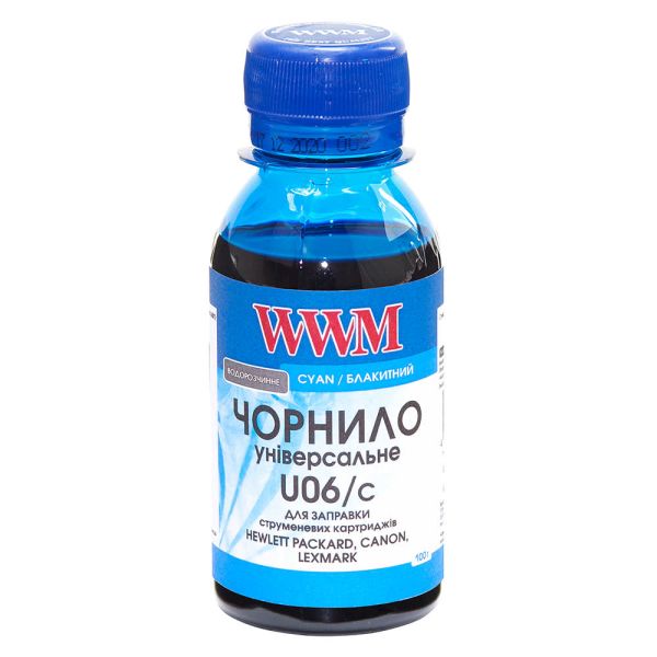 Чорнило WWM для Canon/HP/Lexmark 100г Cyan водорозчинне (U06/C-2)