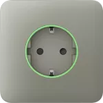 Передня панель для вбудованої розетки Ajax SoloCover (smart) Olive