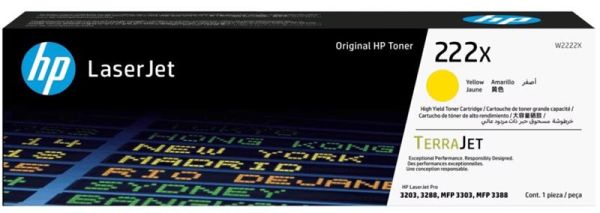 Картридж HP 222X CLJ Pro 3203/3303 Yellow (2500стор)