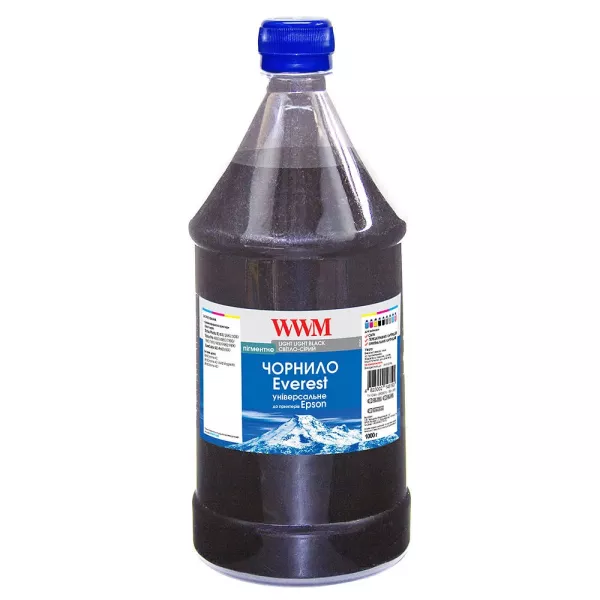 Чорнило WWM EVEREST для Epson 1000г Light Light Black Пігментні (EP02/LLBP-3)