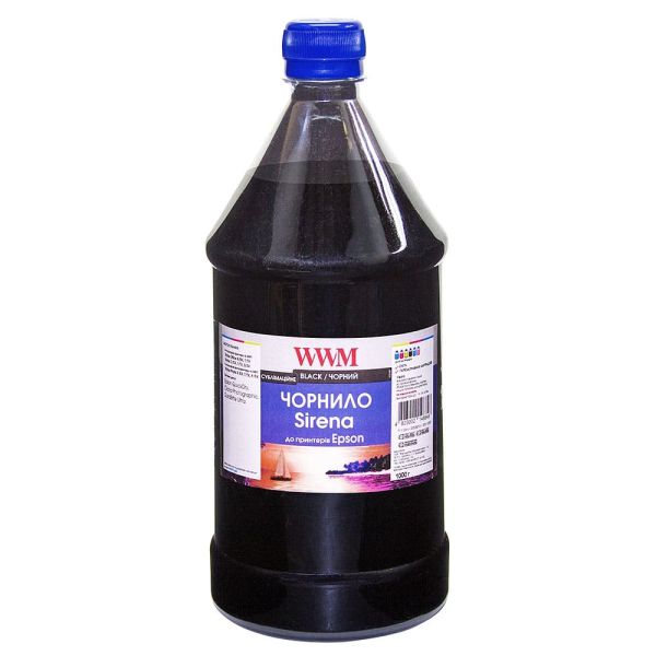 Чернила WWM SIRENA для Epson 1000г Black сублимационные (ES01/B-4)