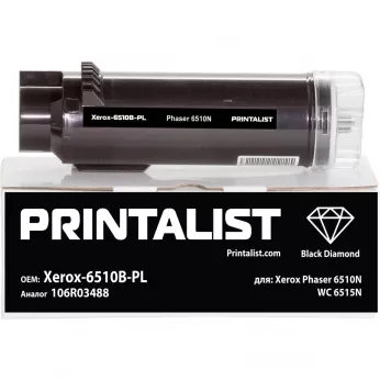 Туба з тонером PRINTALIST для Xerox Phaser 6510N, WC 6515N аналог 106R03488 Black ( 5500 ст.) (Xerox-6510B-PL)