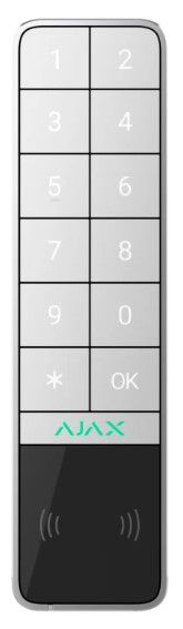 Бездротова клавіатура Ajax KeyPad Outdoor Jeweller White (99967.286.WH1)