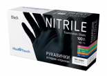 Рукавички нітрілові MedTouch Standard текстуровані нестерильні без пудри black S